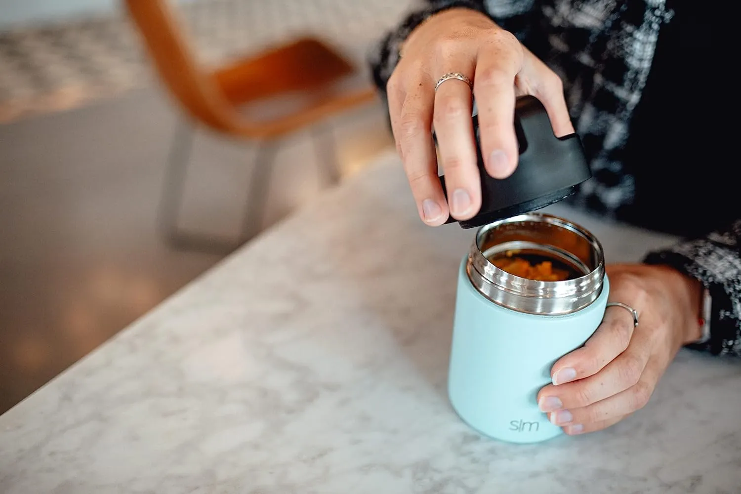 Simple Modern Food Jar for Hot Food | Reusable Stainless Steel Vacuum Insulated Leak Proof Lunch Storage for Smoothie Bowl, Soup, Oatmeal | Provision Collection | 12oz | Blush