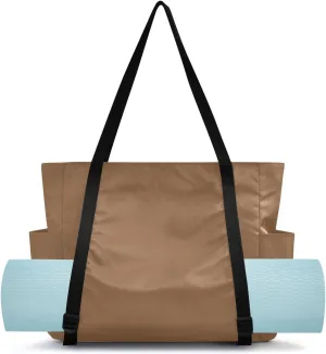 Sinestour Solid Color Yoga Mat Bag for Women Men Yoga Bags with Yoga Mats Bags Carrier Pocket Carryall Shoulder Bag Fits All Size Mats Gym Bag for Pilates Travel Beach Office