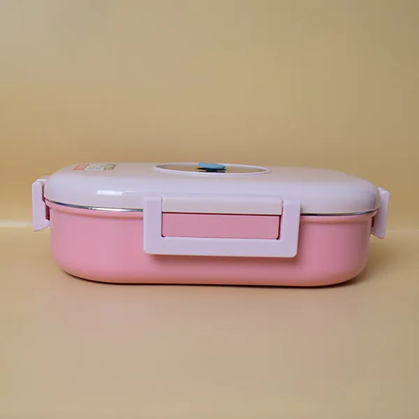 Single Compartment Insulated Lunch Box Stainless Steel with Airtight Lid.