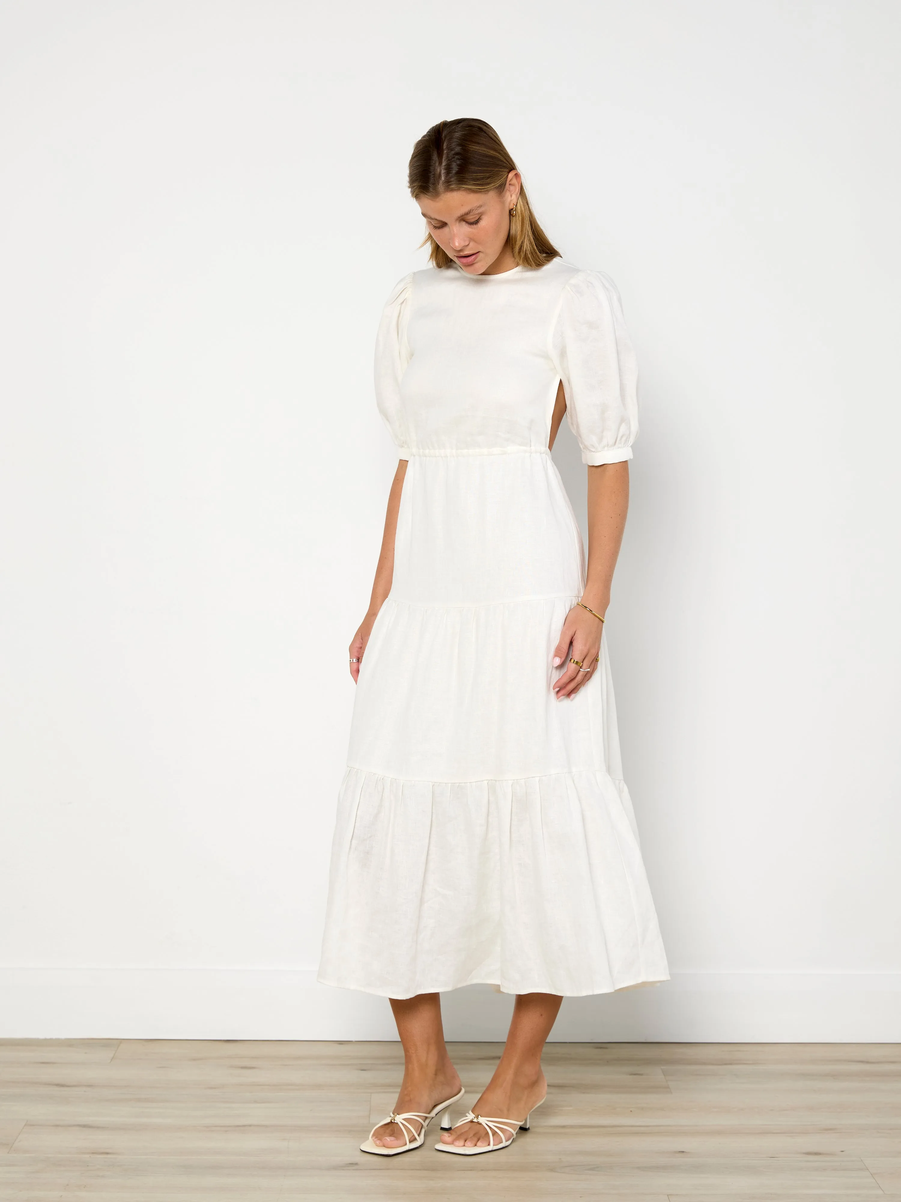 SIR. Lorena Tiered Midi Dress