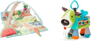 Skip Hop Baby Gym, Farmstand Grow & Play, Green and Bandana Buddies Baby Activity and Teething Toy with Rattle, Puppy