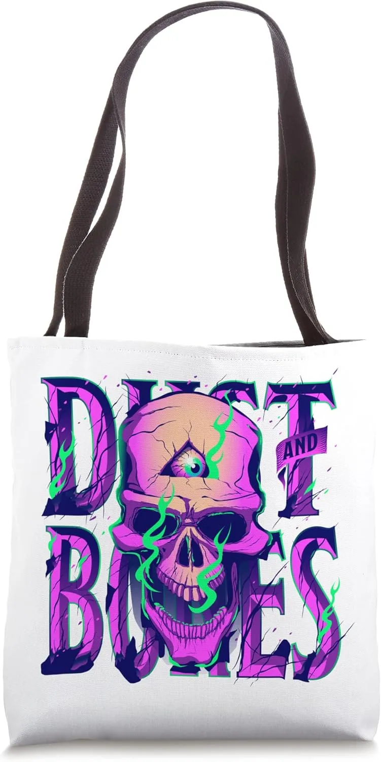 Skull Skeleton Streetwear Urban Street Wear Dust And Bones Tote Bag