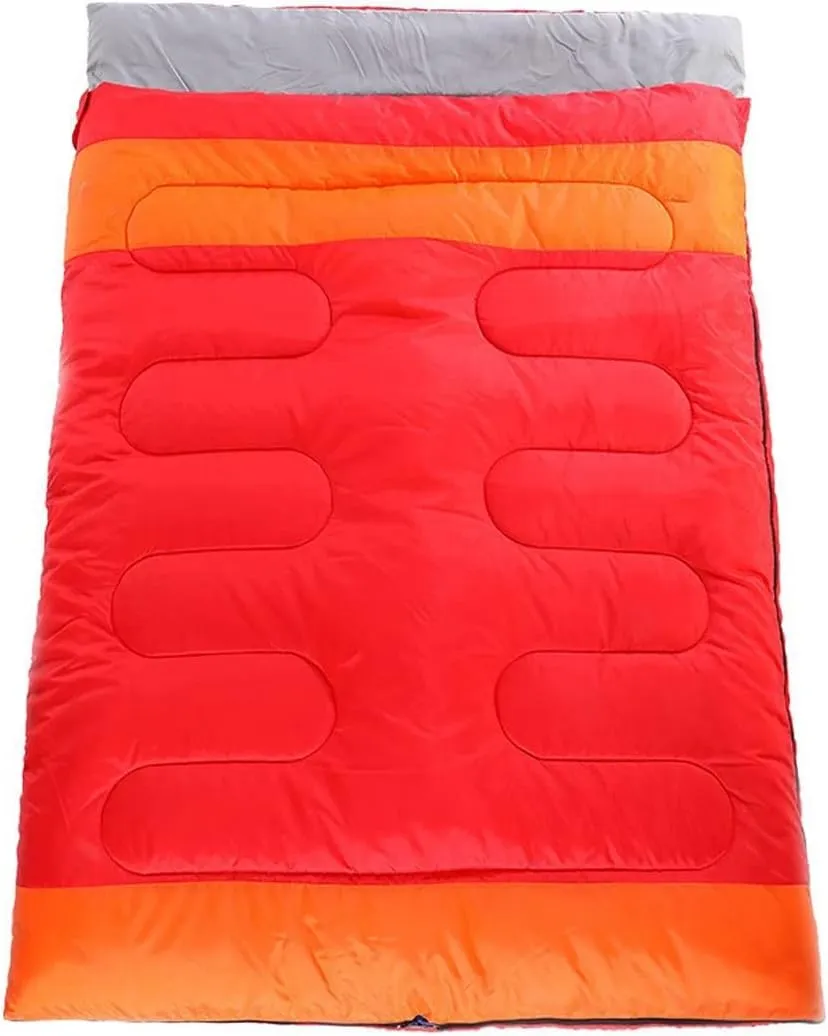Sleeping Bags New Practical Double Person Sleeping Bag Outdoor Camping Adult Lover Couple Travel Warm Weather Proof Lunch Rest