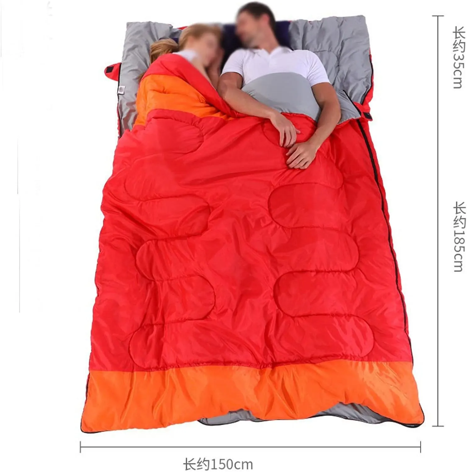 Sleeping Bags New Practical Double Person Sleeping Bag Outdoor Camping Adult Lover Couple Travel Warm Weather Proof Lunch Rest