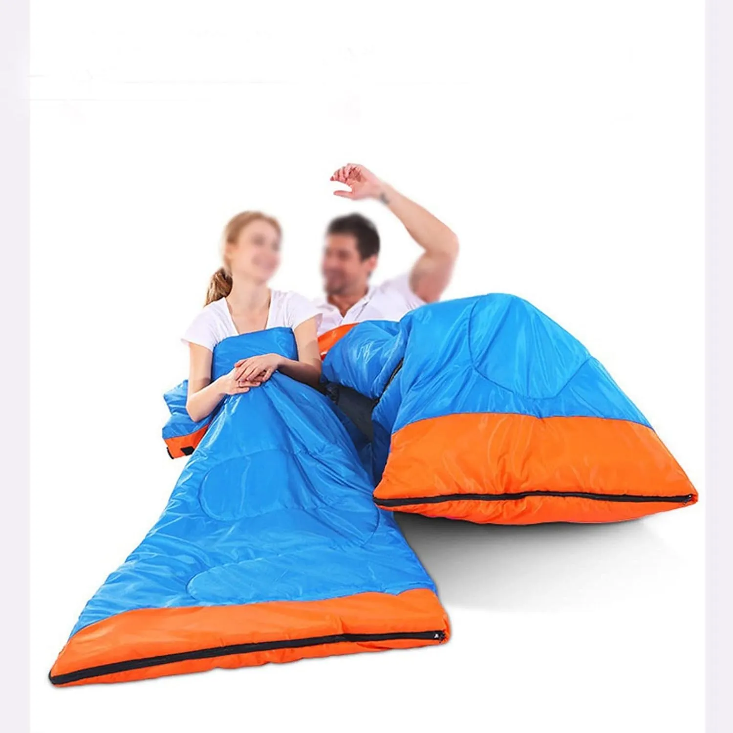 Sleeping Bags New Practical Double Person Sleeping Bag Outdoor Camping Adult Lover Couple Travel Warm Weather Proof Lunch Rest