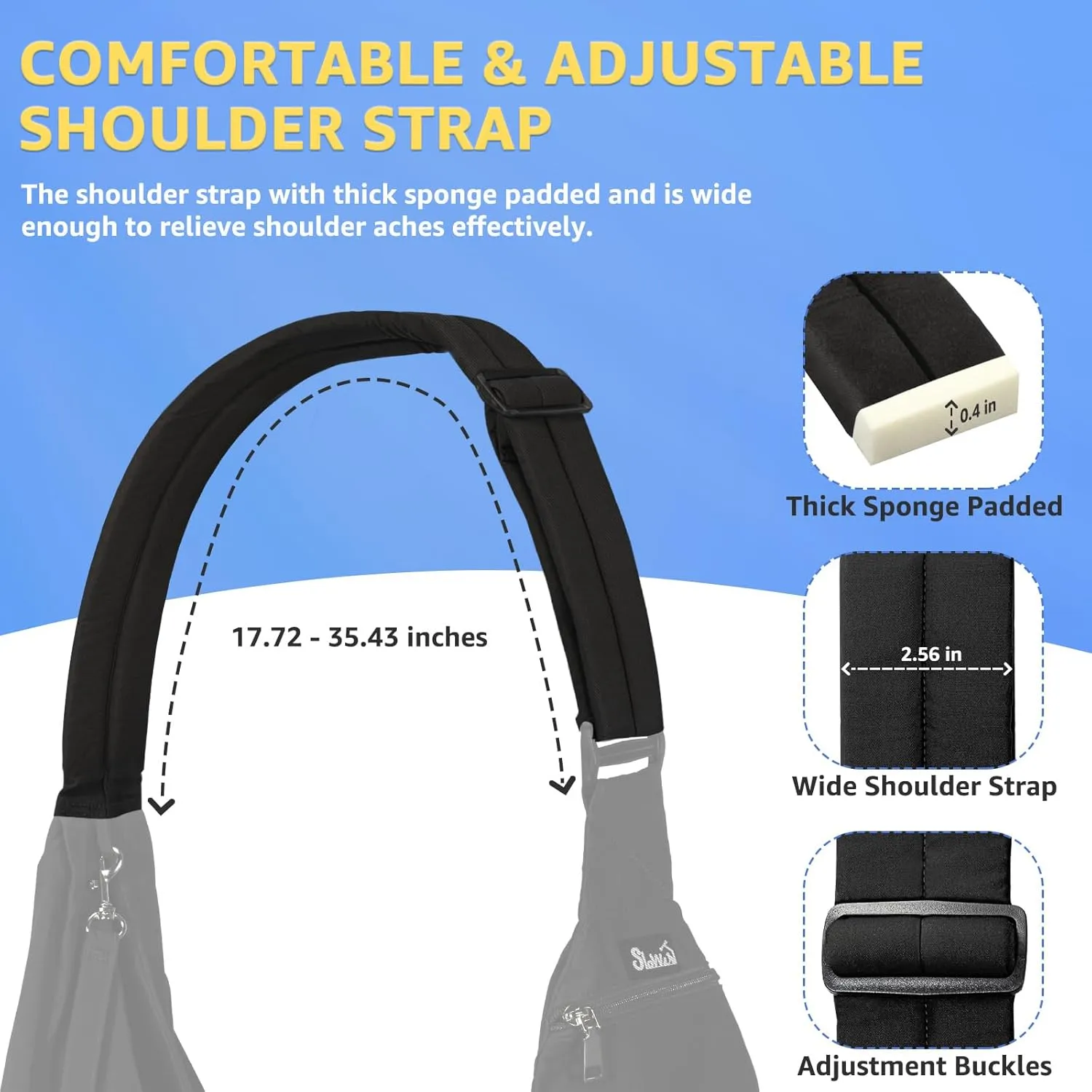 SlowTon Dog Carrier Sling - Thick Padded Shoulder Strap Adjustable Dog Carriers for Small Dogs, Puppy Carrier Purse for Pet Cat with Front Zipper Pocket Safety Belt Machine Washable (Black M)