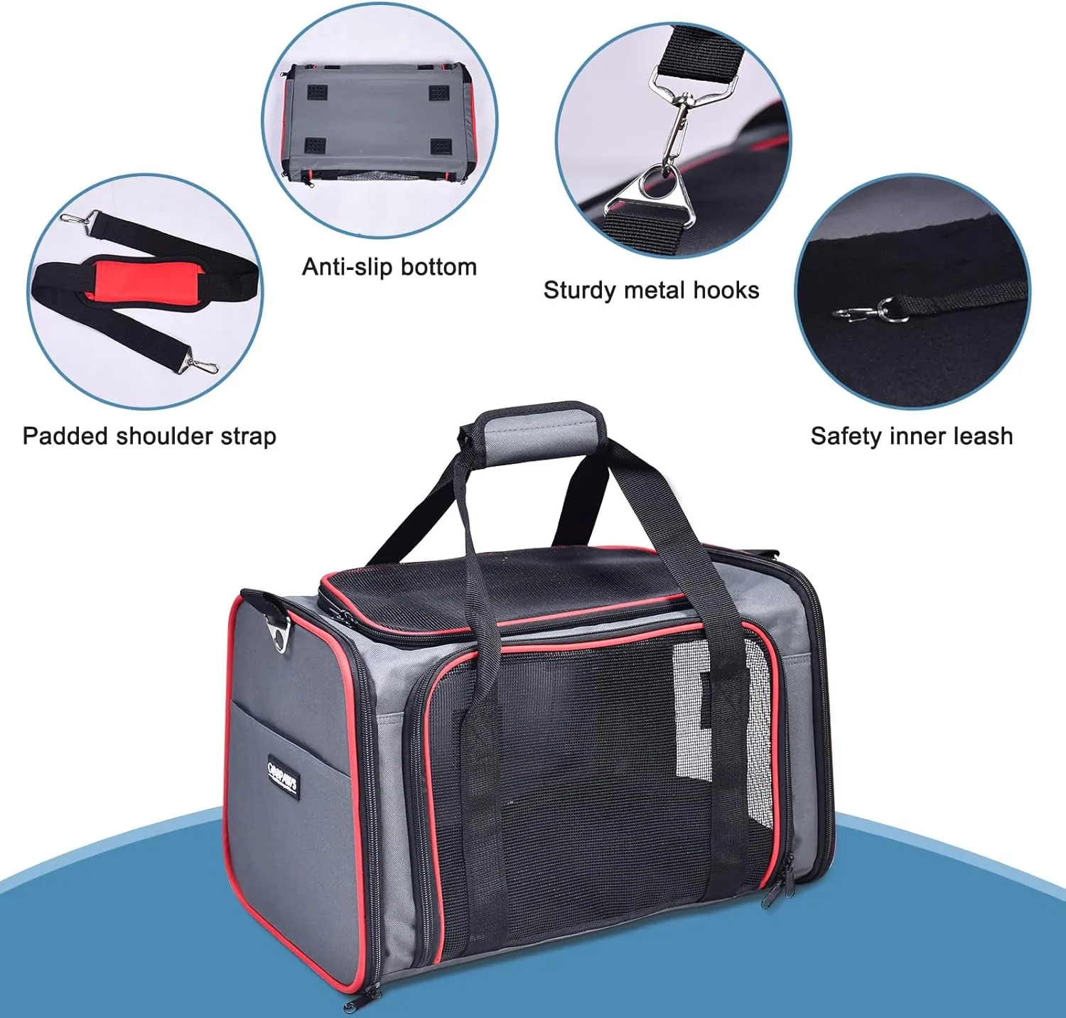 Soft-Sided Kennel Pet Carrier for Small Dogs, Cats, Puppy, Airline Approved Cat Carriers Dog Carrier Collapsible, Travel Handbag & Car Seat