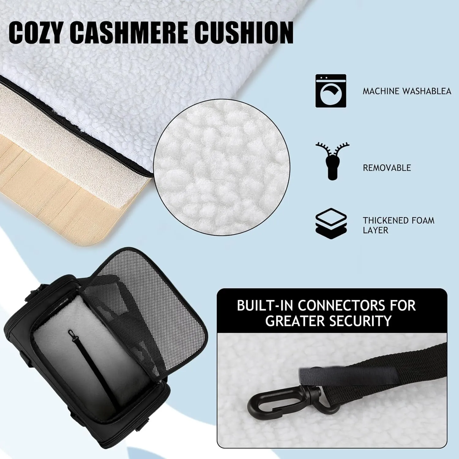 Soft-Sided Pet Carrier - Airline Approved, Collapsible Dog & Cat Carrier for Medium & Small Pets Up to 15 Lbs (Black, 17 * 11 * 11)