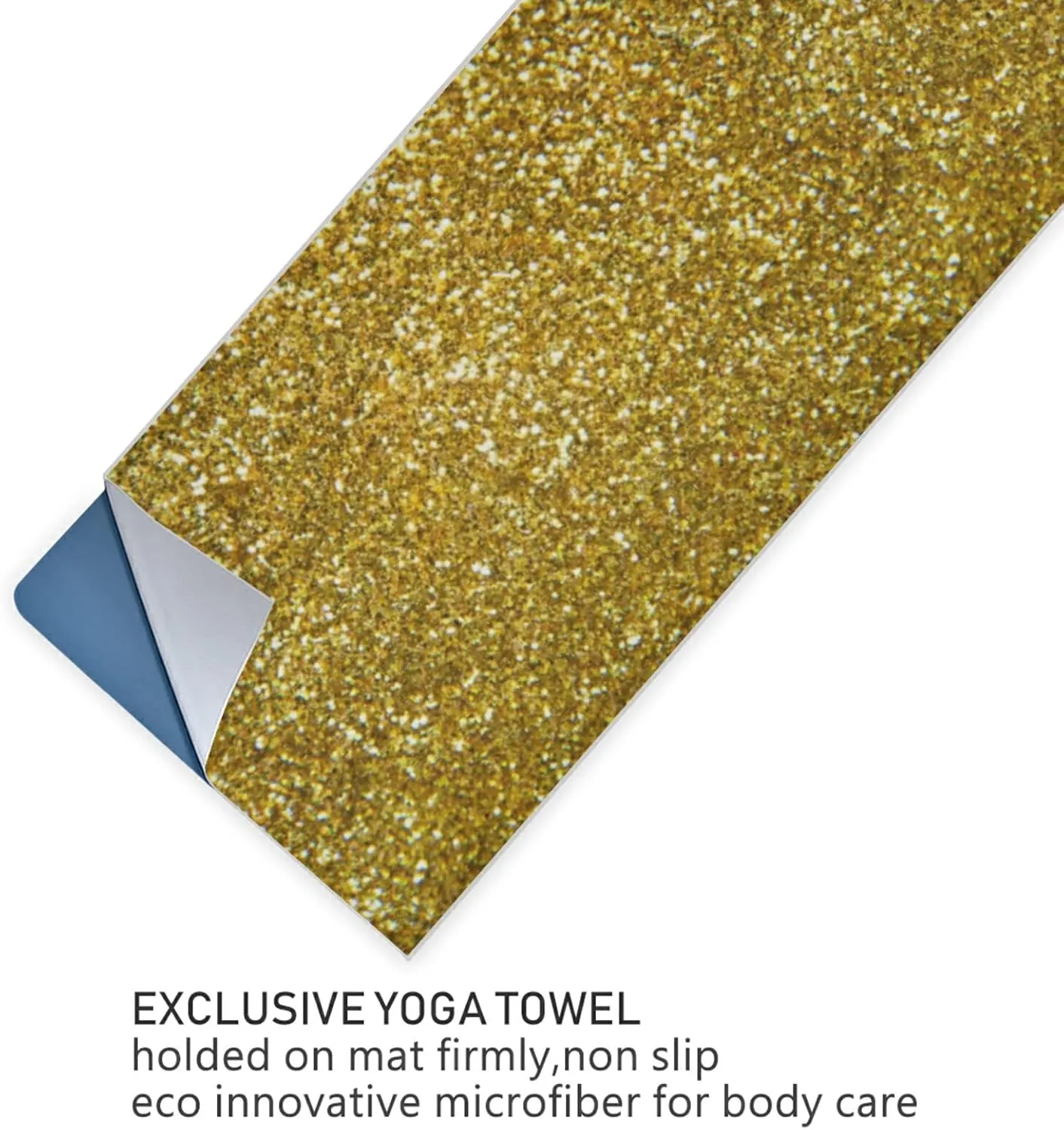 Soft Sweat Absorbent Non Slip Yoga Mat Towel, Durable Folding Workout Towel for Pilates Exercise, Fitness Mat Towel with Bag