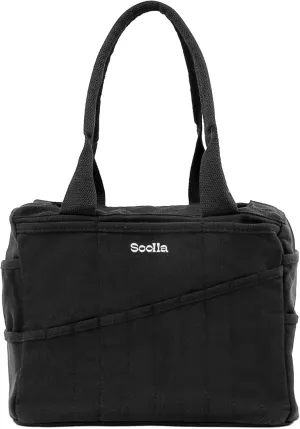 Soolla Studio Art Supply Organizer: 30-Pocket, Canvas & Yarn Storage Bag, Blackout