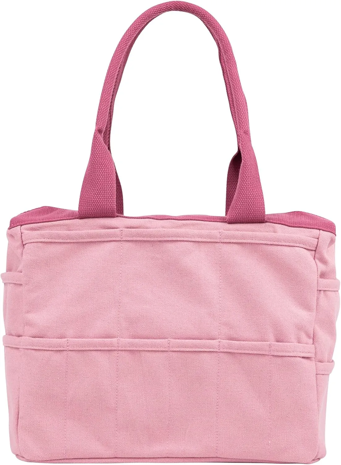 Soolla Studio Bag: Art Supply Storage Organizer & Pottery Tool Bag, Washable Craft Tote, Knitting Yarn Bag, Crochet Project Bag, 30 Pockets, Canvas Carrier, Artist Bag for Adults (Desert Rose)