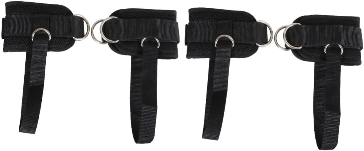 Sosoport Ankle Buckle Gym Men Dumbbell Handles Strengthener Exerciser Ab Straps Grippers Pilates Adjustable