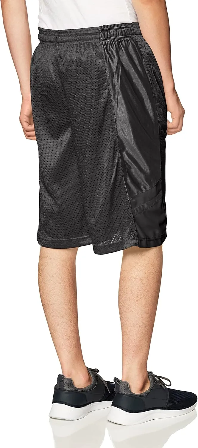 Southpole Men's Athletic Gym Mesh Shorts with Pockets, Lightweight, Quick Dry, Breathable