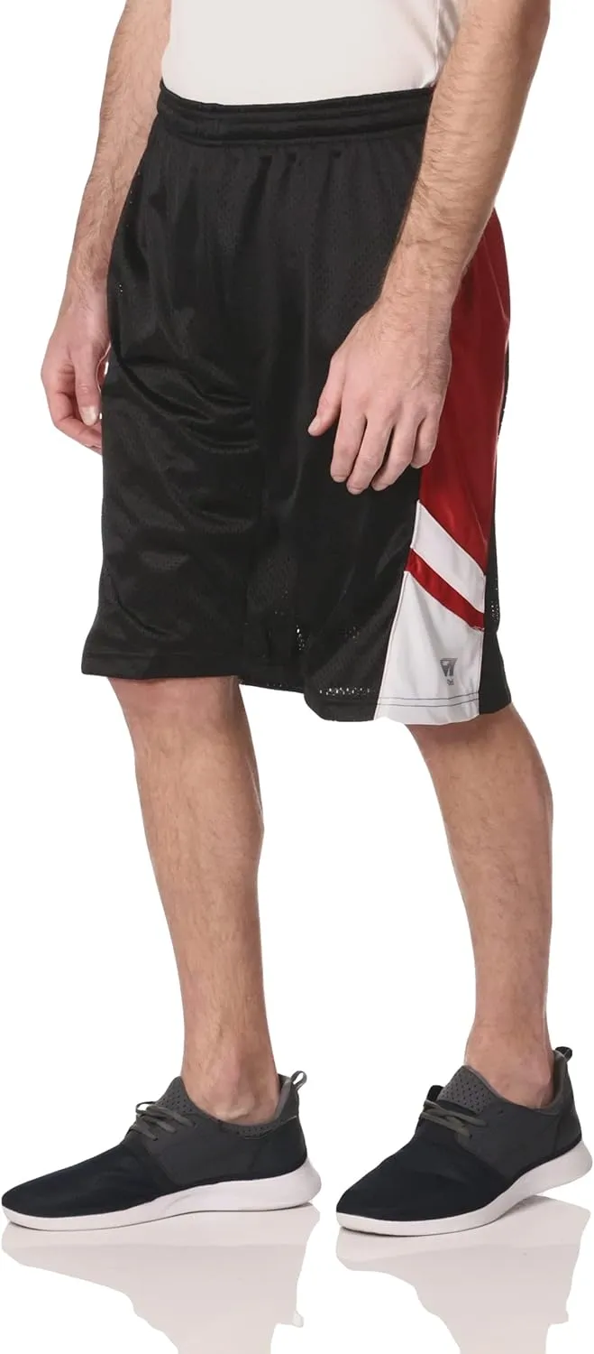 Southpole Men's Athletic Gym Mesh Shorts with Pockets, Lightweight, Quick Dry, Breathable