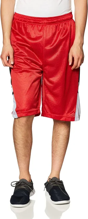 Southpole Men's Athletic Gym Mesh Shorts with Pockets, Lightweight, Quick Dry, Breathable