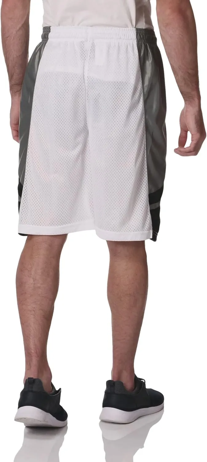 Southpole Men's Athletic Gym Mesh Shorts with Pockets, Lightweight, Quick Dry, Breathable