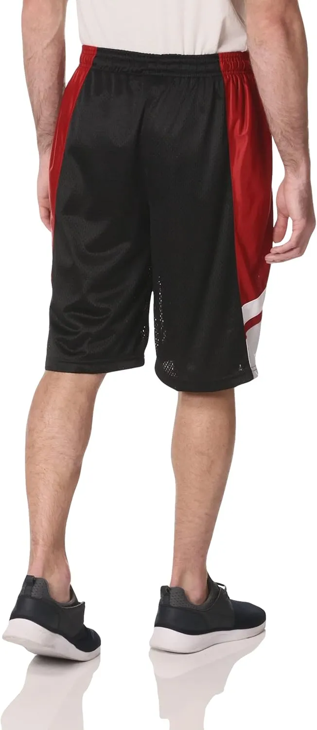 Southpole Men's Athletic Gym Mesh Shorts with Pockets, Lightweight, Quick Dry, Breathable