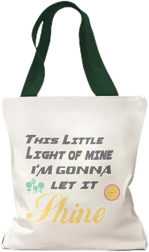Speedy Pros Canvas Tote Bag for Women This Little Light of Mine I'M Gonna Let It Shine Inspiration
