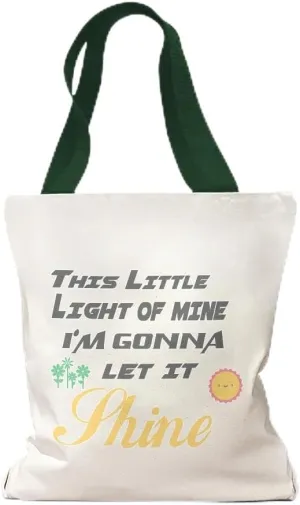 Speedy Pros Canvas Tote Bag for Women This Little Light of Mine I'M Gonna Let It Shine Inspiration