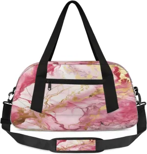 Sport Duffel Bag Abstract Marble Style Kids Gym Bag Weekender Overnight Bags for Boys Girls Teens Carry On Workout Travel Bag