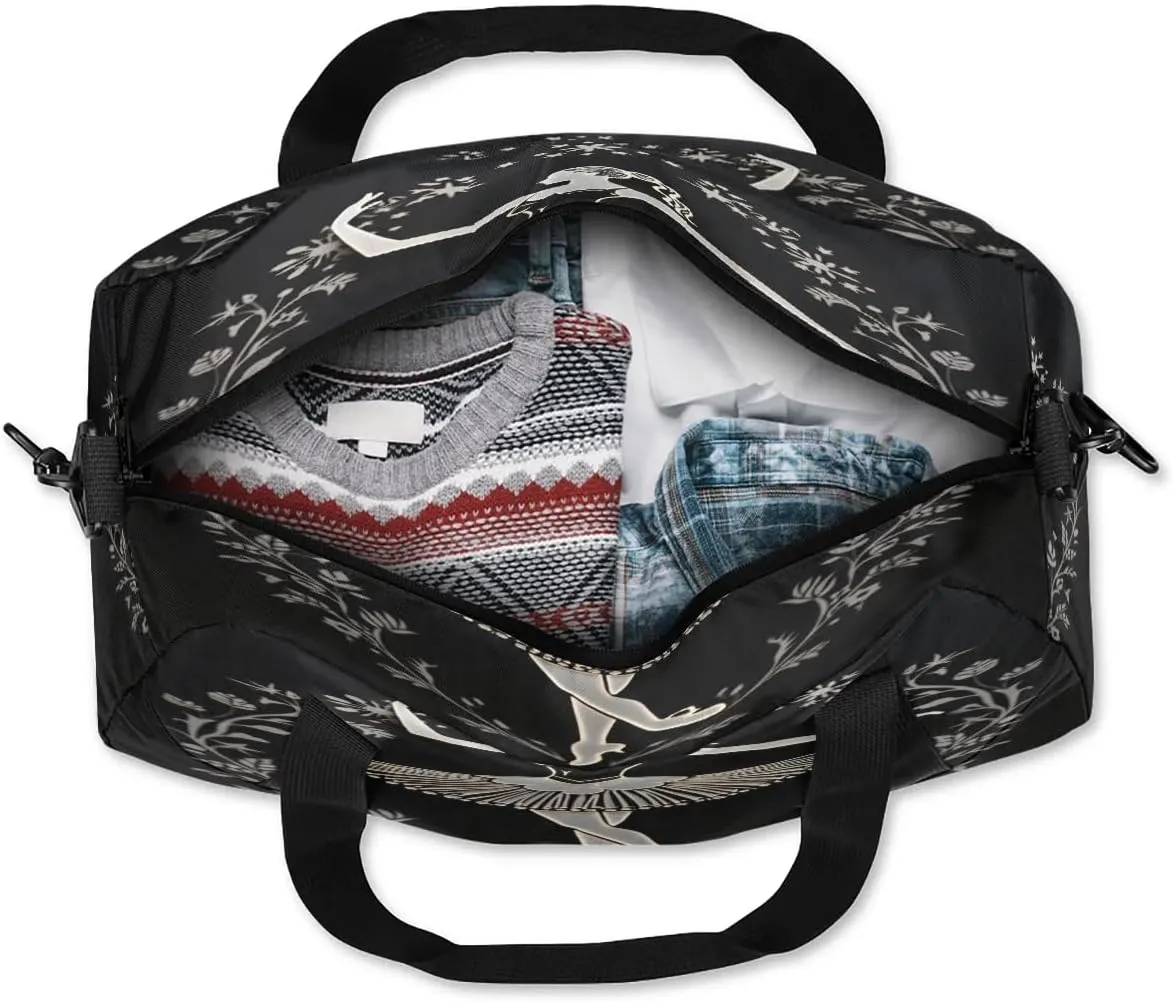 Sport Duffel Bag Ballet Wreath Kids Gym Bag Weekender Overnight Bags for Boys Girls Teens Carry On Workout Travel Bag