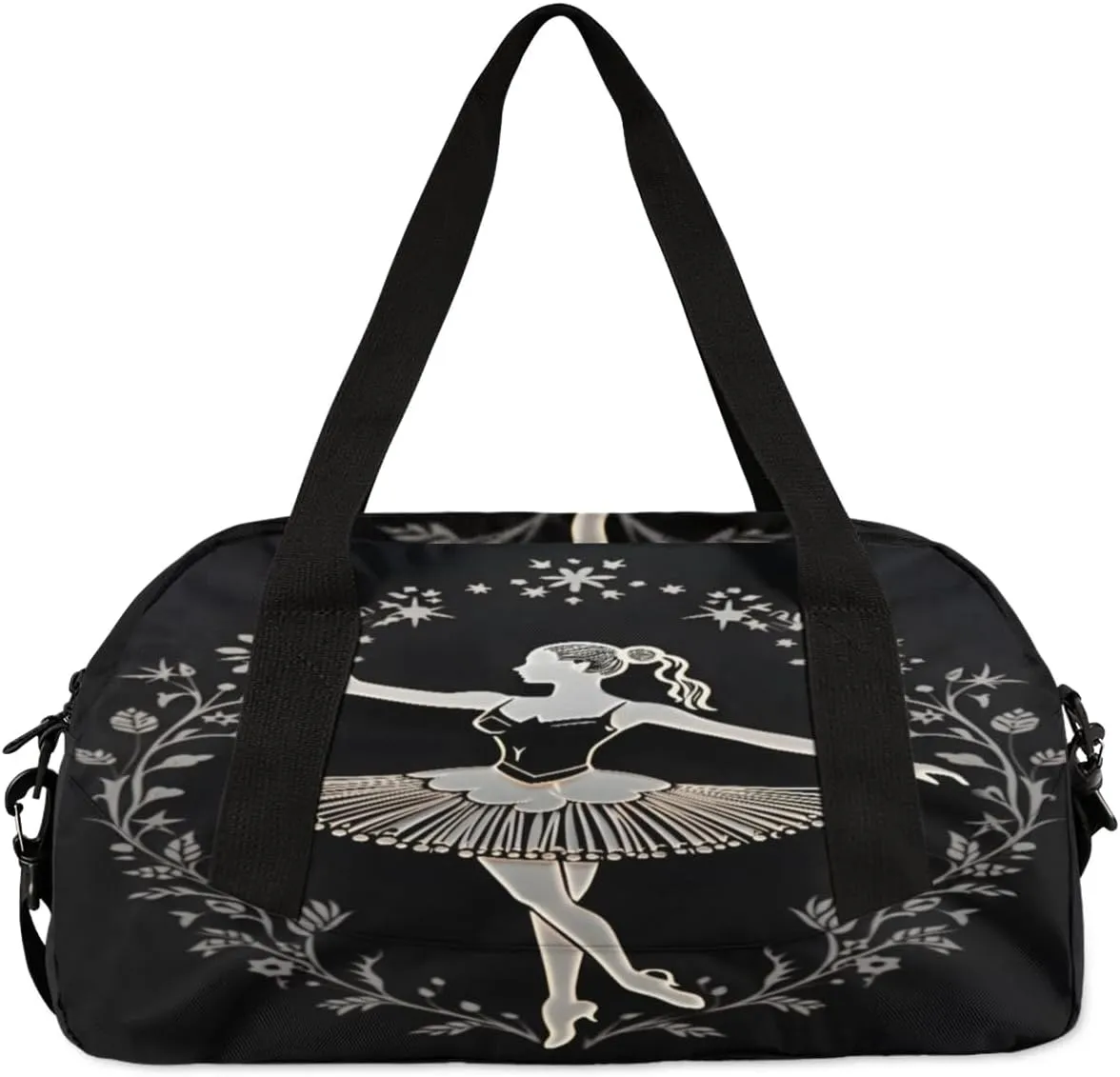 Sport Duffel Bag Ballet Wreath Kids Gym Bag Weekender Overnight Bags for Boys Girls Teens Carry On Workout Travel Bag