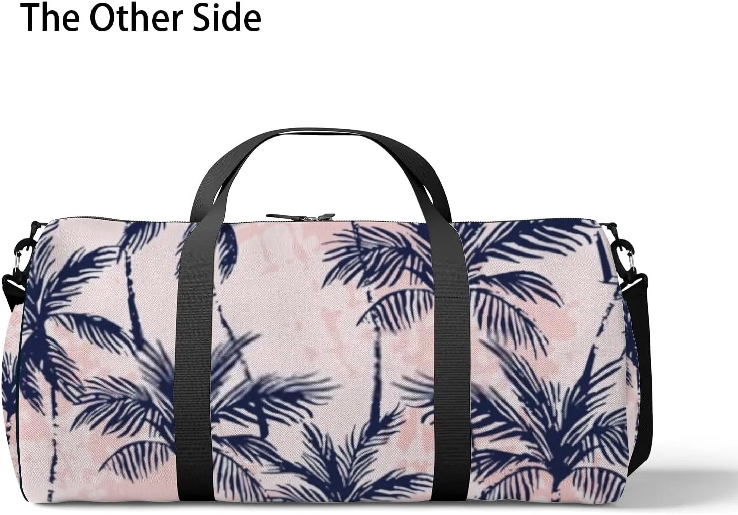 Sports Gym Bag for Women and Men Waterproof Abstract Tropics Grunge Palm Trees Silhouettes Duffel Bag Lightweight Carryon Traveling Boarding Gripsack