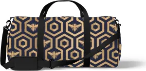 Sports Gym Bag for Women and Men Waterproof Bee Hive Hexagon Pattern Texture Design Duffel Bag Lightweight Carryon Traveling Boarding Gripsack