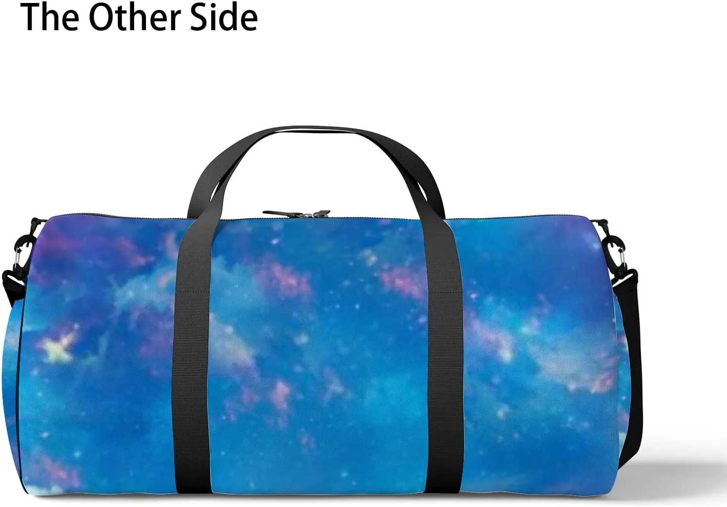 Sports Gym Bag for Women and Men Waterproof Cosmic Night Sky Blue Duffel Bag Lightweight Carryon Traveling Boarding Gripsack