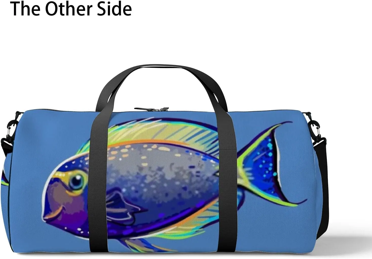 Sports Gym Bag for Women and Men Waterproof Different Tropical Fish Duffel Bag Lightweight Carryon Traveling Boarding Gripsack