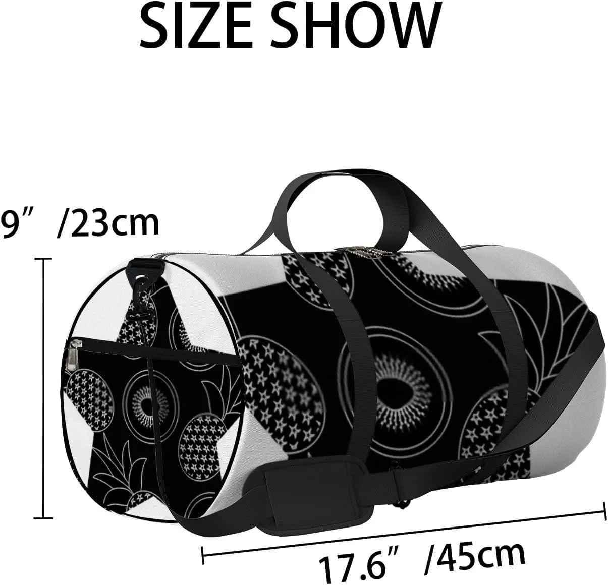 Sports Gym Bag for Women and Men Waterproof Fruit Pineapple Kiwi Fresh Duffel Bag Lightweight Carryon Traveling Boarding Gripsack