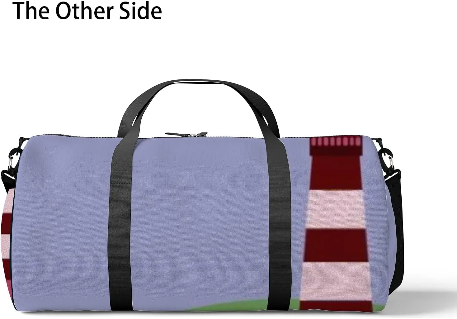 Sports Gym Bag for Women and Men Waterproof Lighthouse Colored Meadow Duffel Bag Lightweight Carryon Traveling Boarding Gripsack