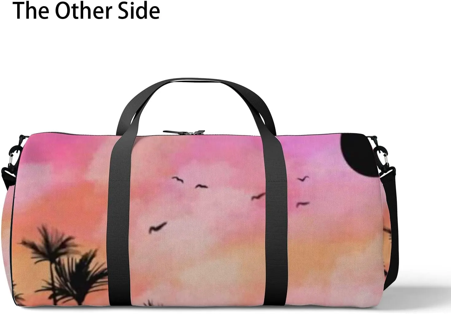 Sports Gym Bag for Women and Men Waterproof Watercolor Sunset Landscape Duffel Bag Lightweight Carryon Traveling Boarding Gripsack