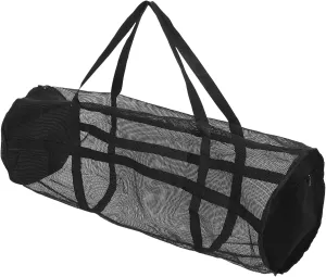 Sports Mesh Duffle Bag with Zipper, Oversized Gym Bag Soccer Ball Bag Travel Sports Equipment Bag for Fitness Equipment Sports Gear Laundry 70X27CM