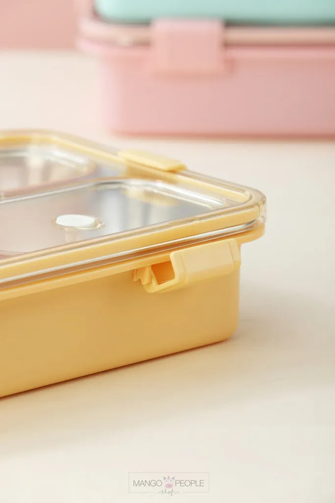 Stainless Steel Buffet Lunch Box With 4 Compartments - 1100ml