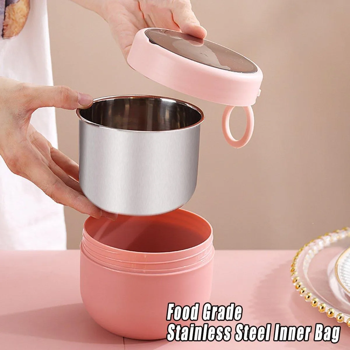 Stainless Steel Lunch Box Thermos Insulated Food Container for Soup and Hot Meal