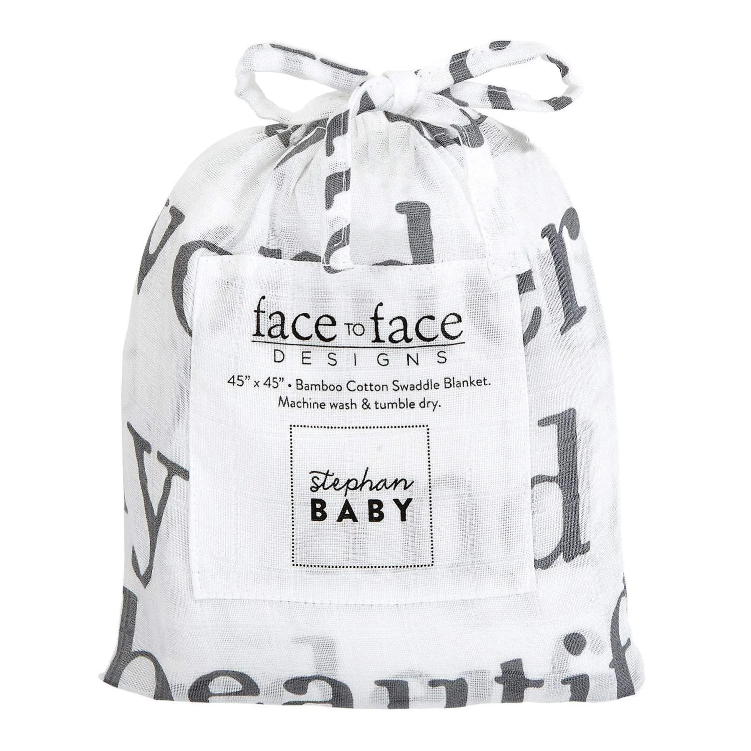Stephan Baby Face to Face Collection Viscose   Cotton Swaddle, Wonderfully Made