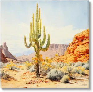 Stupell Industries Desert Canyon Mesa Canvas Wall Art by RB