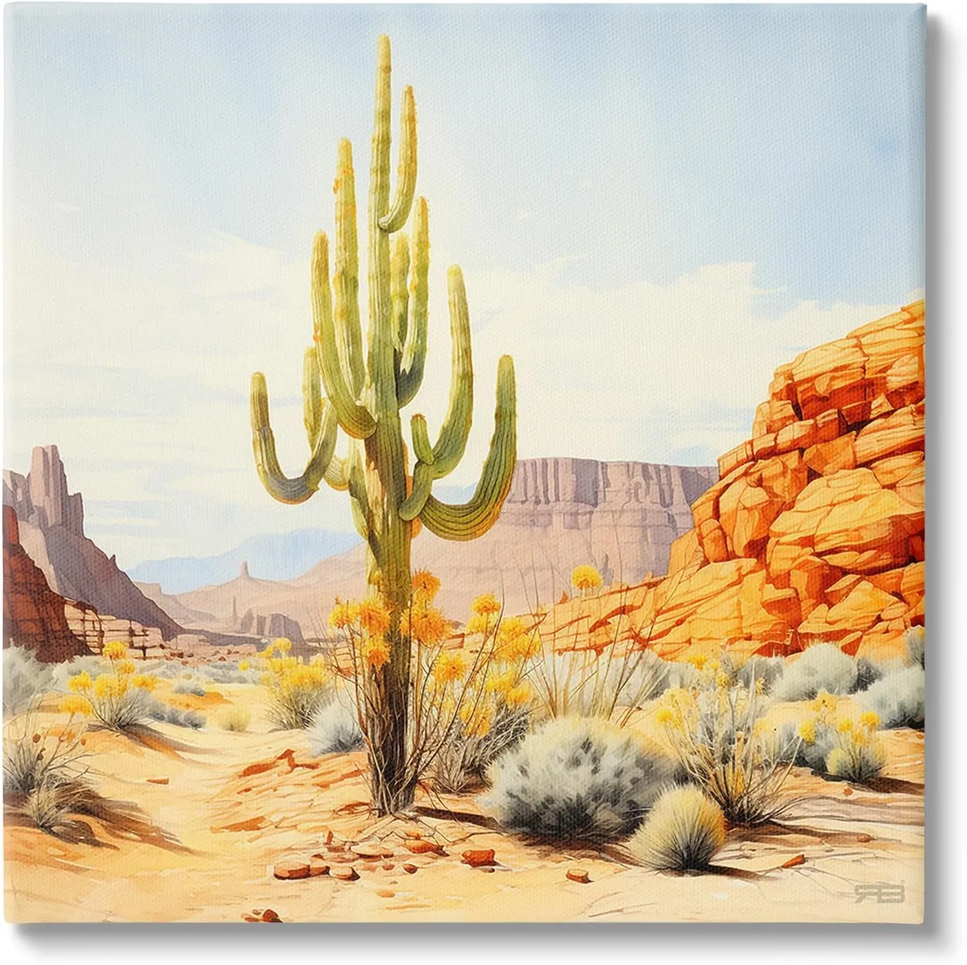 Stupell Industries Desert Canyon Mesa Canvas Wall Art by RB
