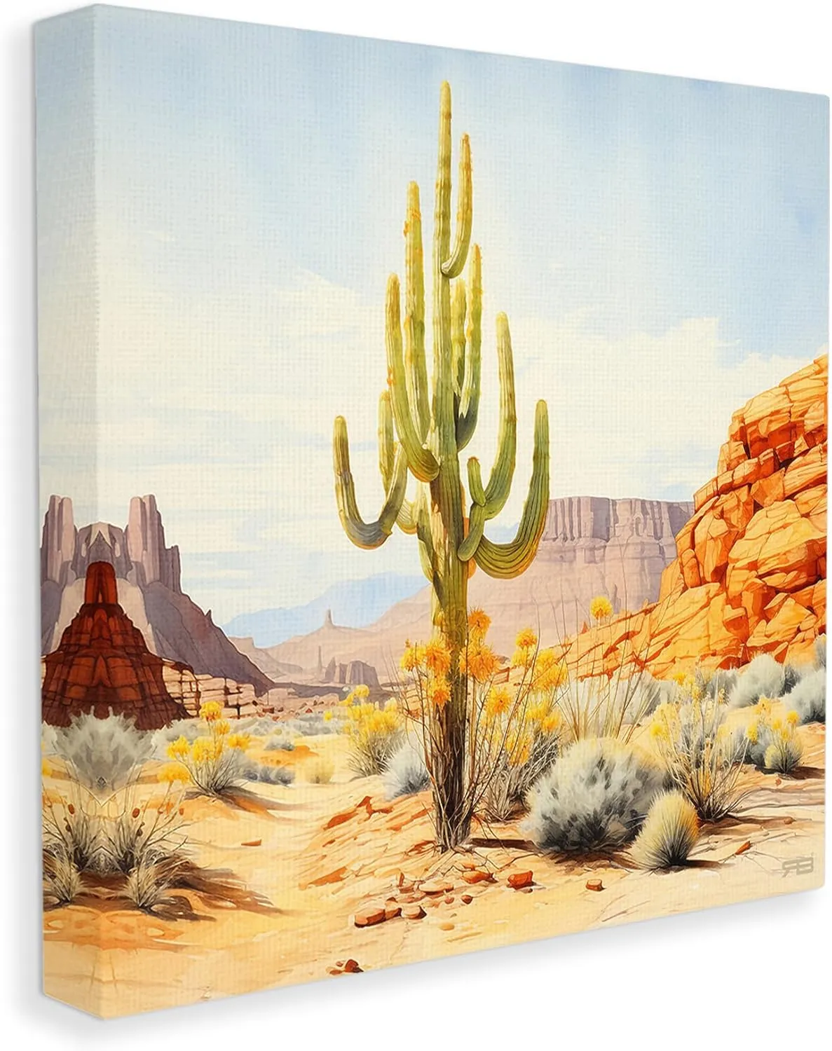 Stupell Industries Desert Canyon Mesa Canvas Wall Art by RB