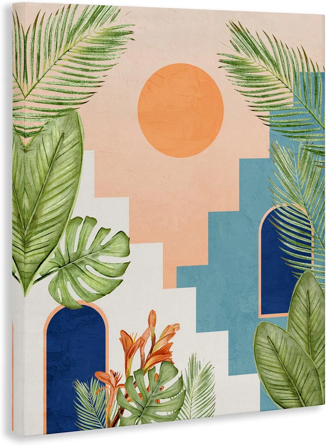 Stupell Industries Desert City with Palms Canvas Wall Art Design by Kim Allen