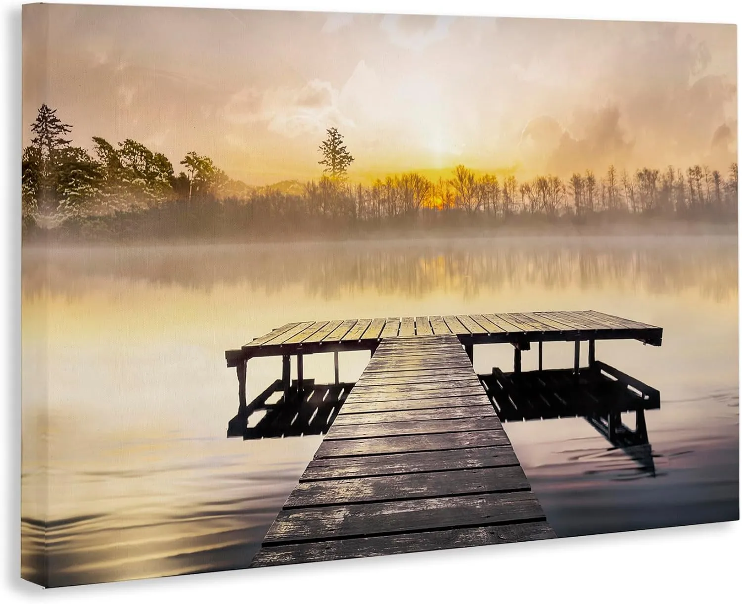 Stupell Industries Summer Sunrise Dock Canvas Wall Art, design by Mike Calascibetta, 24 x 16