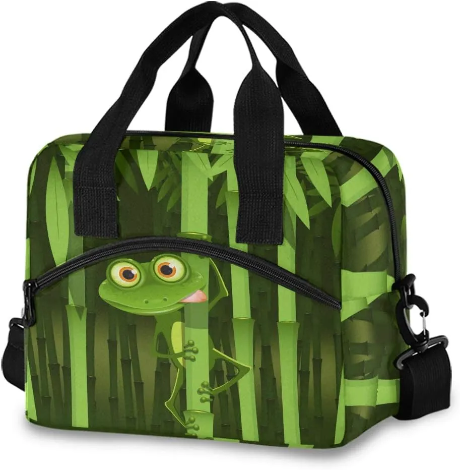 SUABO Curious Frog Lunch Bag for Women Lunch Tote Bag for Boys Girls Lunch Box Insulated Lunch Container