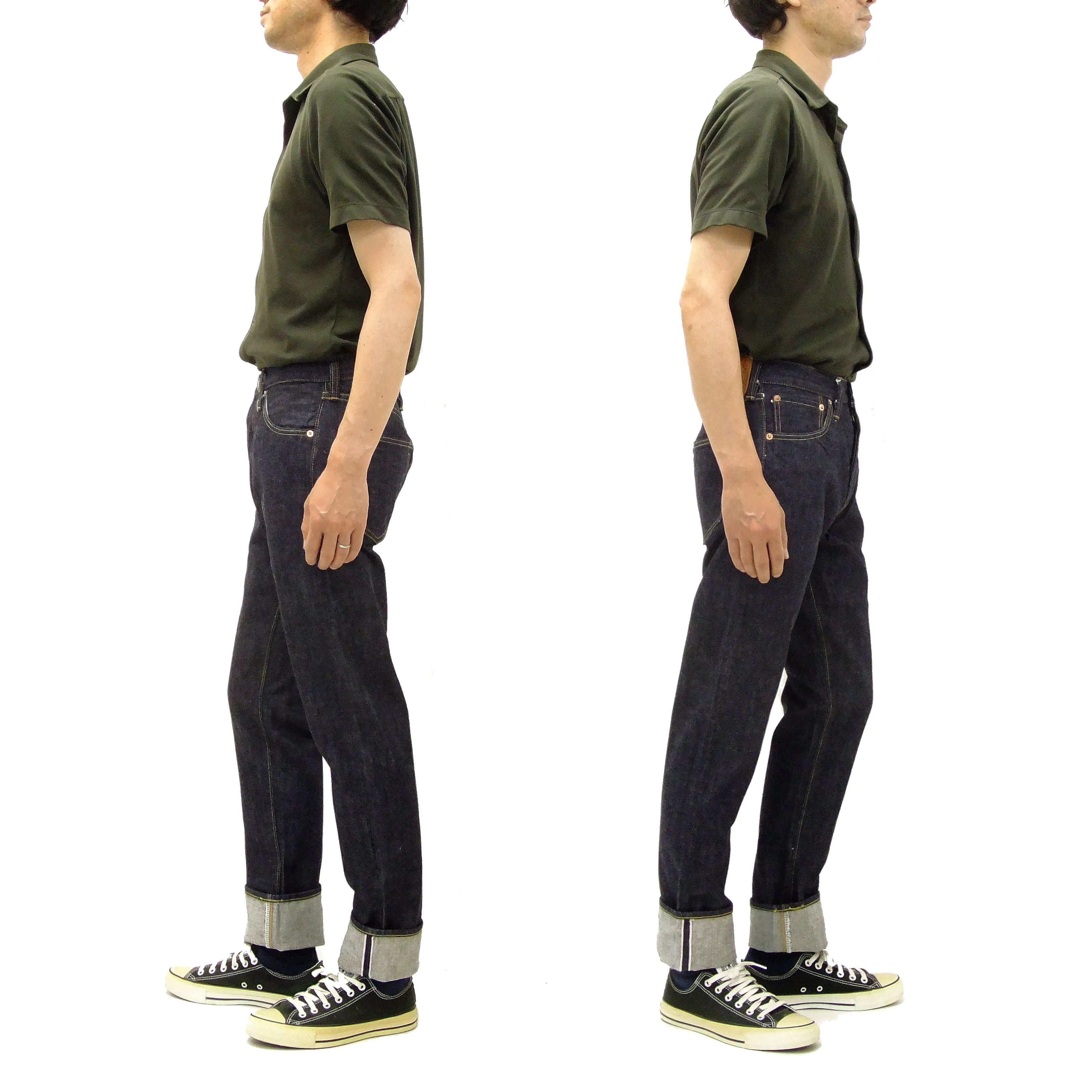 Sugar Cane Jeans Men's Slim Tapered Fit One-Washed 14.25 Oz. Japanese Selvedge Denim SC42021A