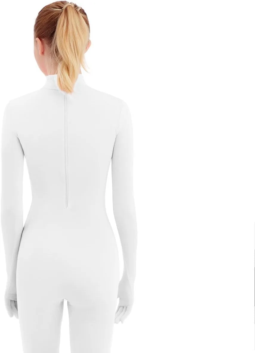 SUPRNOWA Full Body Unitard Turtleneck Spandex Footed/Footless Long Sleeve Unisex