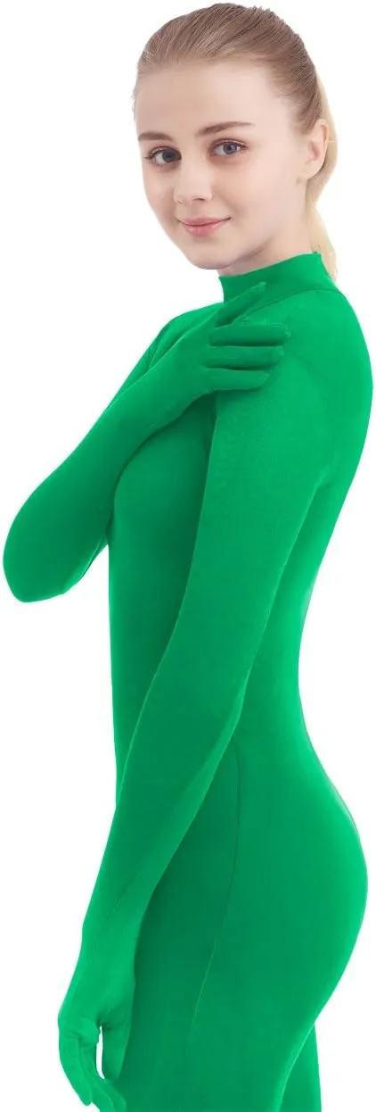SUPRNOWA Full Body Unitard Turtleneck Spandex Footed/Footless Long Sleeve Unisex