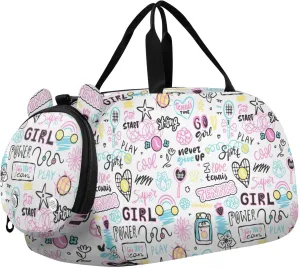 susiyo Small Duffle Bag Motivation Slogan Sport Phrases Kids Duffle Bag for Boys Girls Dance Bag Gym Bag