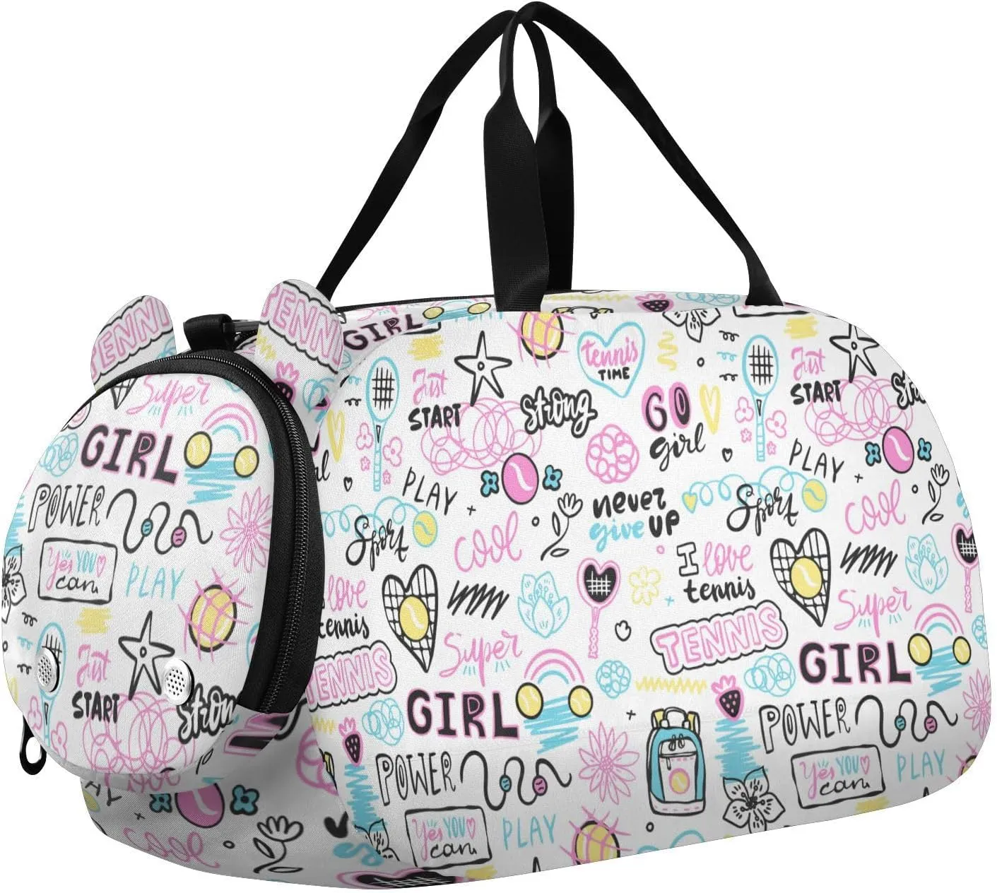 susiyo Small Duffle Bag Motivation Slogan Sport Phrases Kids Duffle Bag for Boys Girls Dance Bag Gym Bag