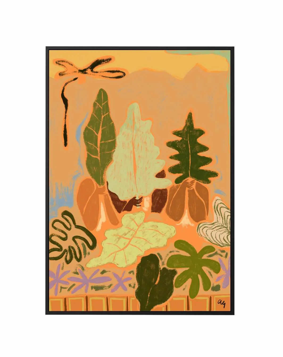 Sway In The Breeze | Framed Canvas Art Print