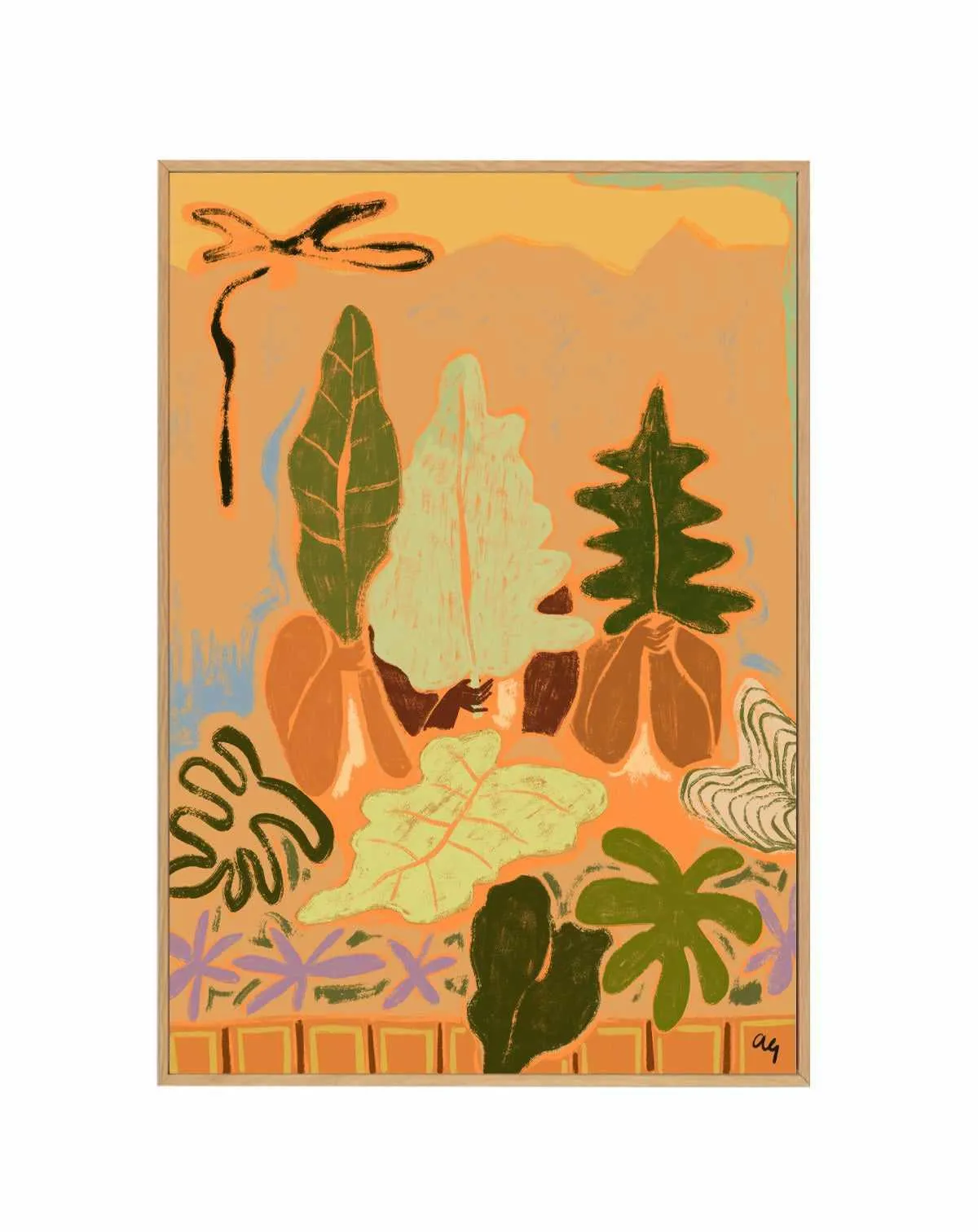 Sway In The Breeze | Framed Canvas Art Print